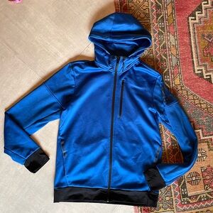 Adidas Men's M Blue Long Sleeve Full Front Zip Front Pockets Hoodie Jacket
